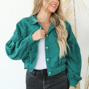 Emerald Green Corduroy Jacket Sizes S M L